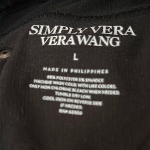 Simply Vera Vera Wang Elegant Black pant size L